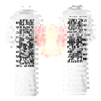 Santa Says Six Seven Christmas 67 Gen Z Alpha Slang T-Shirt - Seseable