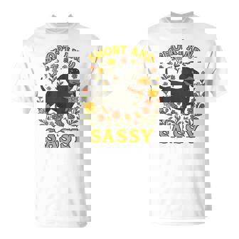 Short And Sassy Dachshund Cottagecore Aesthetic Graphic T-Shirt | Seseable FR