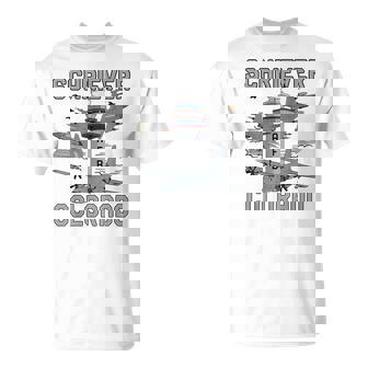 Schriever AFB Colorado Air Force Base Fighter Jets Tee T-Shirt | Mazezy