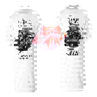 Season For American Football Red Coquette Bow T-Shirt | Mazezy