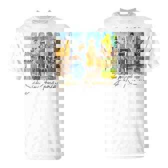 Sibiu Romania Traveling Trip Brushstroke Souvenir Vacation T-Shirt | Mazezy