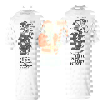 Silent Santa Knight Medieval Christmas Candy Cane Festive T-Shirt | Mazezy