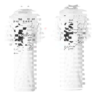 Silly Cat Physics Equations Science Nerd Humor T-Shirt | Mazezy