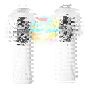 Sint Maarten Flag Pelican Rum Beach Coconut Island Souvenirs T-Shirt | Mazezy