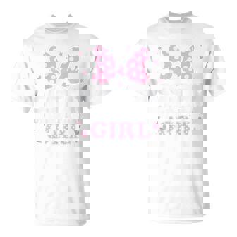 Sister Of The Birthday Girl Cute Pink Bow Family Matching T-Shirt | Seseable FR