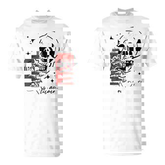 Skeleton Drink Still Death T-Shirt | Mazezy