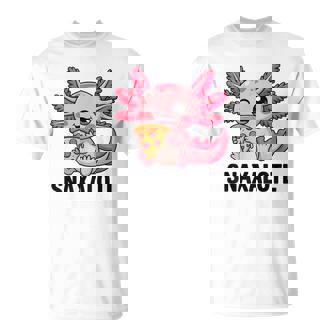 Snaxalotl Love Axolotls Cute Axolotl With Pizza T-Shirt | Mazezy