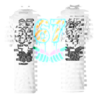 Snowboarding 67 Six Seven Gen Alpha Meme Drip Teens T-Shirt | Mazezy
