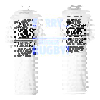 Sorry I Can't My Grandkids Have Rugby Tank Top T-Shirt | Mazezy
