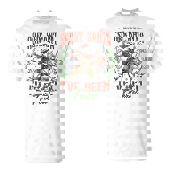 Sorry Santa I've Been Feral Christmas Raccoon Costume T-Shirt - Seseable