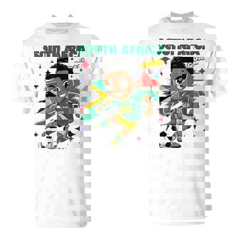 South Africa Kid Goal Cartoon South Africa Flag For Kids T-Shirt | Mazezy