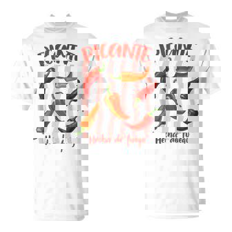 Spanish Spicy Farmers Market Pepper Picante Hecha De Fuego Tank Top T-Shirt | Mazezy