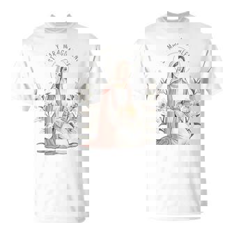 St Magdalene Lily Symbol Easter Devotion T-Shirt - Monsterry