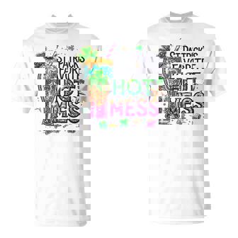 St Patrick’S Favorite Hot Mess Irish Drink Luckiest T-Shirt - Monsterry