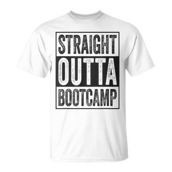Straight Outta Bootcamp Soldier Basic Training Graduate T-Shirt | Mazezy
