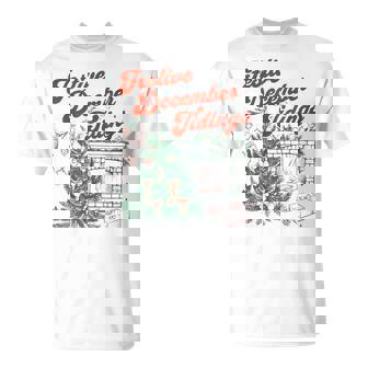 Subtle Festive December Tidings Festive Holiday Tidings T-Shirt | Mazezy