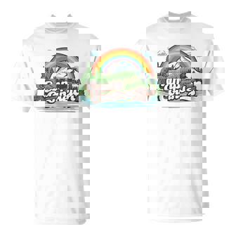 Summer Camp Director Staff Groovy Rainbow Camp Counselor T-Shirt - Monsterry