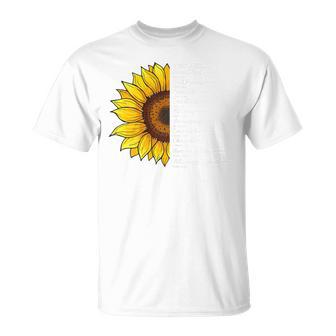 Sunflower Christian Religious Thankful Grateful Blessed T-Shirt - Thegiftio