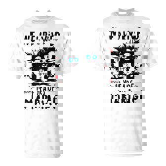 We Survived 14 Years Of Marriage Anniversary Humor Survival T-Shirt | Mazezy