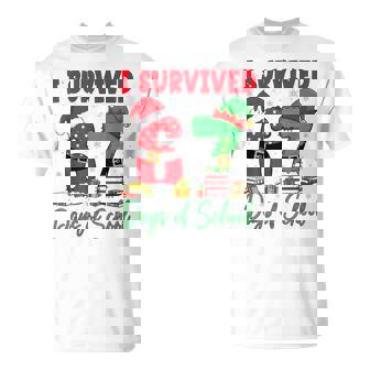I Survived 67 Days Of School Christmas Teachers Students T-Shirt | Mazezy