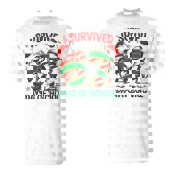 I Survived 67 Days Of School Six Seven Christmas Santa T-Shirt | Mazezy