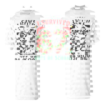 I Survived 67 Days Of School Six Seven Teacher Christmas T-Shirt | Mazezy