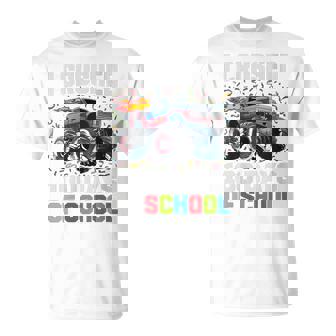 Survived I Crushed 100 Days School Monster 1st Grade T-Shirt | Mazezy