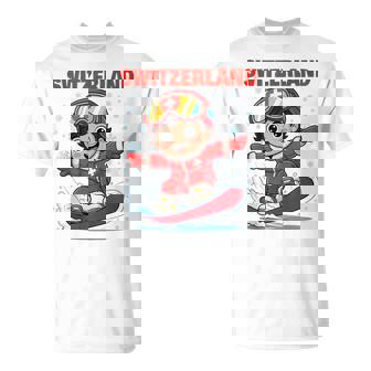 Switzerland Snowboard Kid Swiss Flag For Kids Tank Top T-Shirt | Mazezy