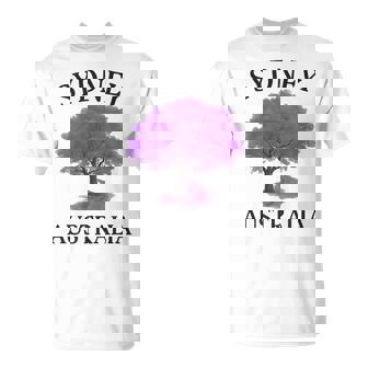 Sydney Australia Purple Blossom Spring T-Shirt | Mazezy