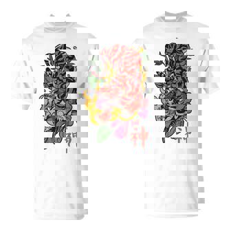 Symbole Japonais De Tigre Et De La Nature Kanji Art Back Manche Longue T-Shirt - Cadeauxyz