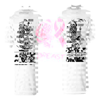 Tackle Breast Cancer Awareness American Football Leopard T-Shirt | Mazezy