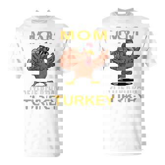 Thanksgiving B-Day Party Mom Of The Birthday Turkey Tri-Blend T-Shirt | Seseable CA