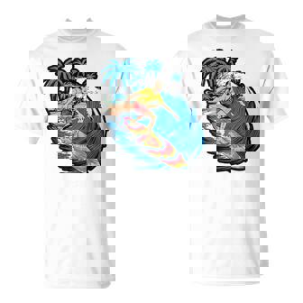 Tie Dye Surfboards With Surfer Silhouette T-Shirt | Mazezy