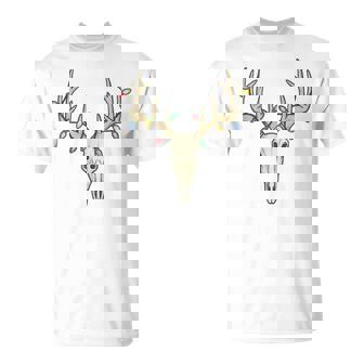 Toddler Elk Skull Buck Deer Hunting Christmas Pajama Teenage T-Shirt | Mazezy