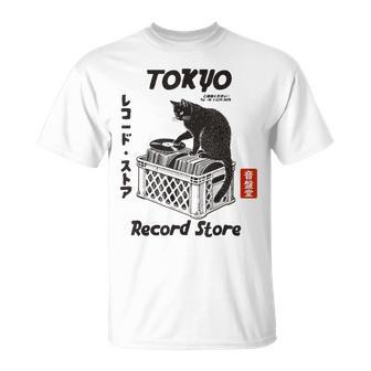 Tokyo Recordtore Cat Musiqueinyle Japonaise Anime T-Shirt - Cadeauxyz