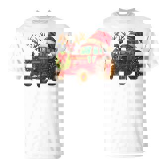 Tractors Christmas Farm Boys Farmer Santa Xmas Truck Toddler T-Shirt | Mazezy