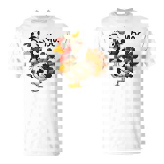 Turkey Cow Turkey Moo Cow Thanksgiving Men Women Kids T-Shirt | Mazezy