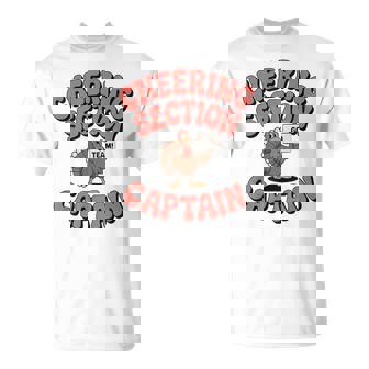 Turkey Trot Thanksgiving Cheering Section Captain T-Shirt | Mazezy