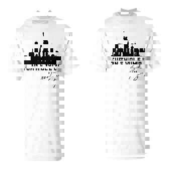 Turn The Volume Up New York City Skyline NYC Pride Statement T-Shirt | Mazezy