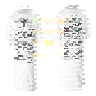 Types Of Moths Scientific Educational Insect Chart Tank Top T-Shirt | Mazezy