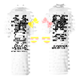 Ugandan Girl Messy Hair Uganda Pride Patriotic Kids T-Shirt | Mazezy