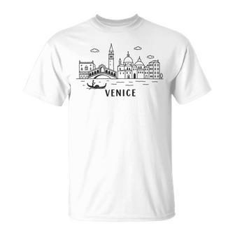 Venice Italy Skyline Graphic Travel Venezia Italia Souvenir T-Shirt | Mazezy