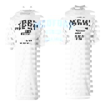 Vintage Athletic Souvenir Visit Medford Oregon T-Shirt | Mazezy