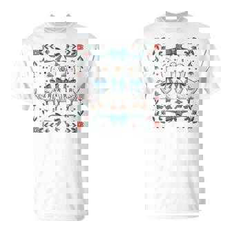 Vintage Country Geese And Flowers Bows 80S 90S Style Goose T-Shirt - Monsterry