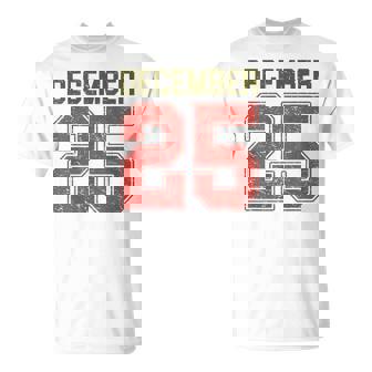 Vintage December 25 Retro Christmas Distressed Holiday T-Shirt - Monsterry