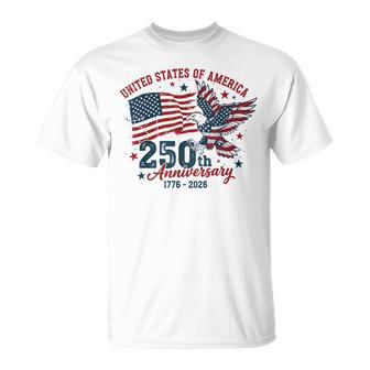 Vintage Faith Freedom 250 Years 1776-2026 Independence Usa T-Shirt - Monsterry
