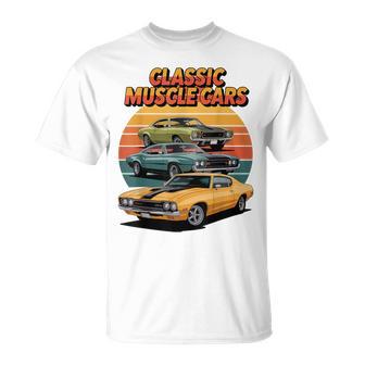 Vintage Muscle Car Rod Hot Artwork Tee For Car Show Fans T-Shirt | Mazezy