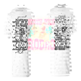 Vintage North Pole Rodeo Cowboy Santa Country Christmas T-Shirt - Seseable