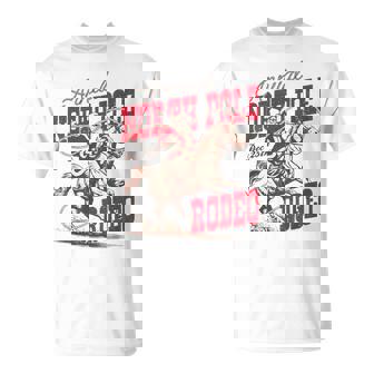 Vintage North Pole Rodeo Cowboy Santa Country Christmas T-Shirt - Thegiftio