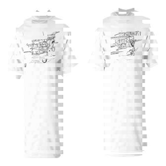 Vintage RC Plane Retro Line Art Remote Control Aviation T-Shirt | Mazezy